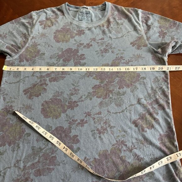 Vintage y2k Abercrombie & Fitch Garmen Dyed Floral Print T-shirt Top Sz L - Picture 6 of 14